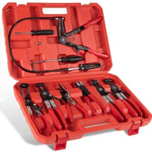 9PCS Hose Clamp Pliers, Automotive Multi-Handle Precision Tools for Clamping...