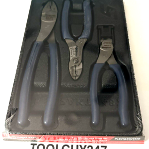 SNAP ON TOOLS USA 3Pc POWER BLUE Soft Grip Wire Service Pliers Set PLWIREKIT MB+