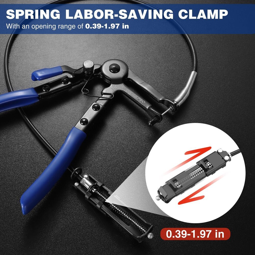 WORKPRO 27" Flexible Hose Clamp Plier Spring Plier Automotive Clamp Removal Tool - Image 3