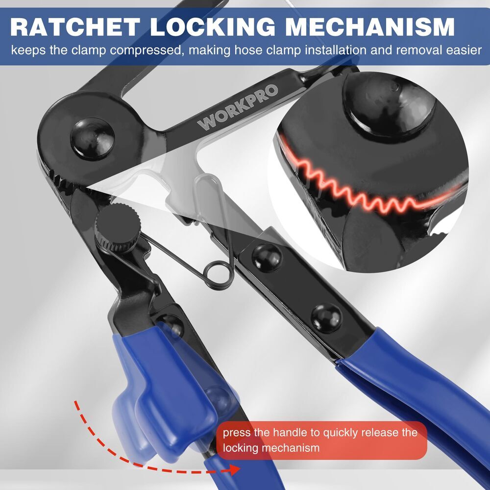 WORKPRO 27" Flexible Hose Clamp Plier Spring Plier Automotive Clamp Removal Tool - Image 4