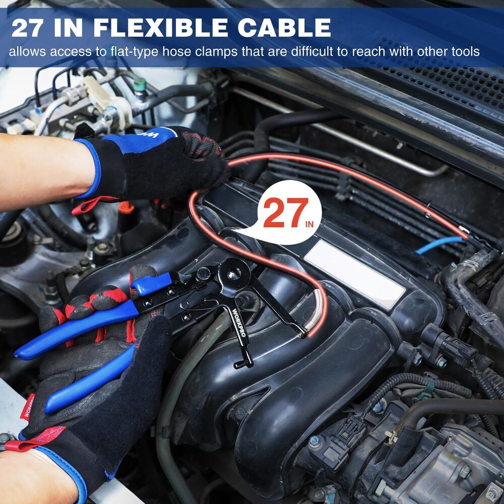 WORKPRO 27" Flexible Hose Clamp Plier Spring Plier Automotive Clamp Removal Tool - Image 5