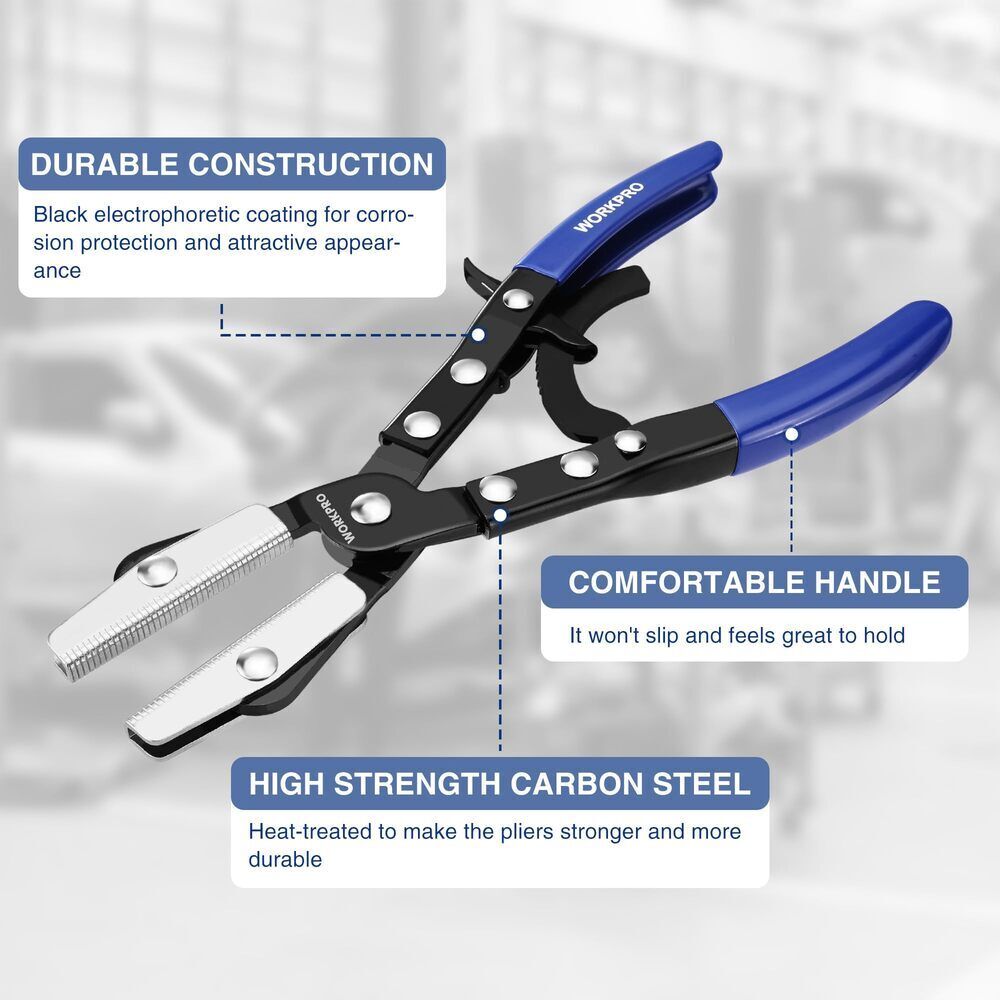 WORKPRO 10" Ratcheting Hose Pinch Off Plier for Automotive Hose Lines Fuel Lines - Image 2