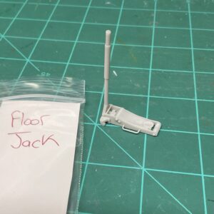 1/25 Scale Low-Profile Floor Jack - High-Detail Resin 3D Printed Shop Diorama
