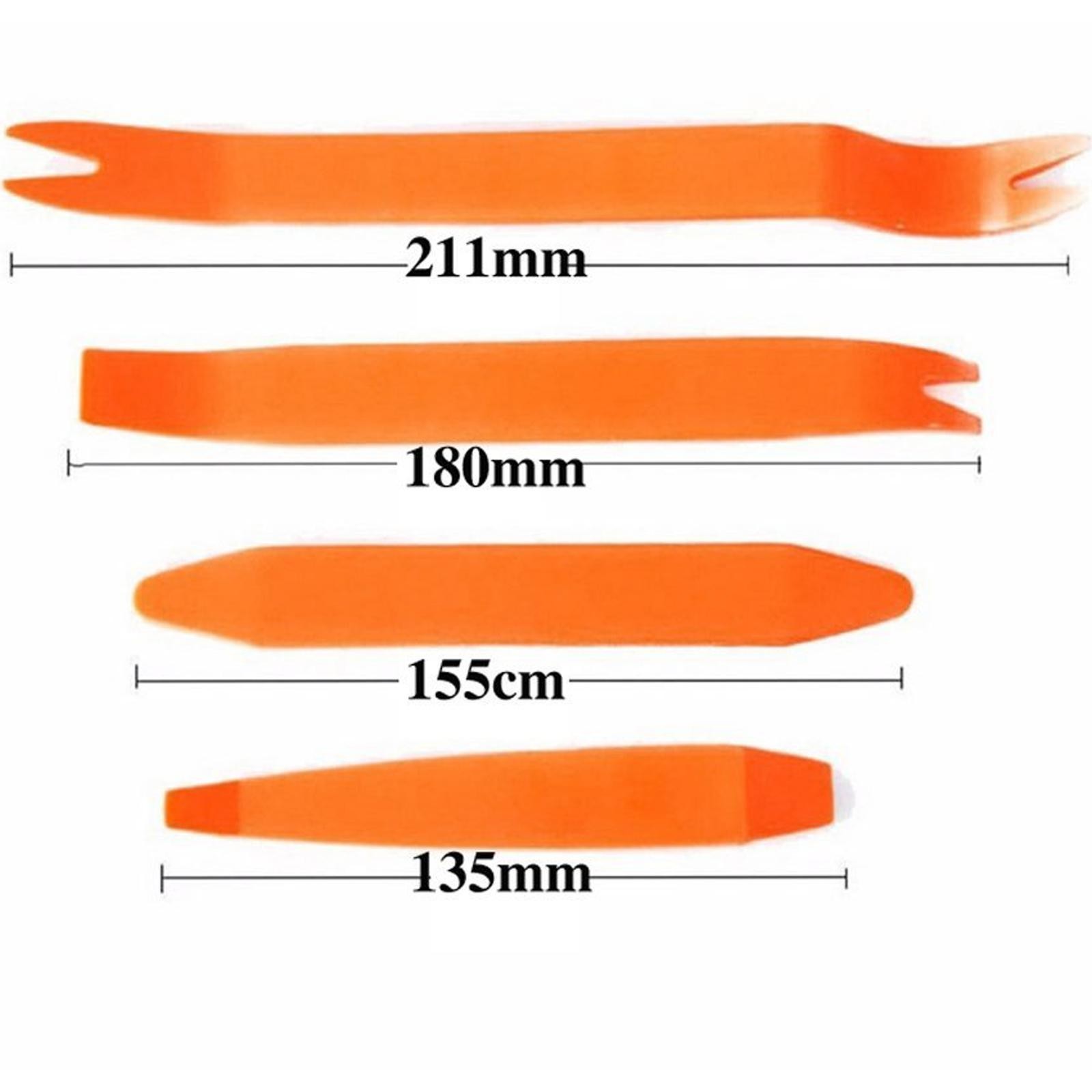 4 psc Pry Bar Set Automotive Dash Panel Plastic Trim Tool Molding Remover - Image 3