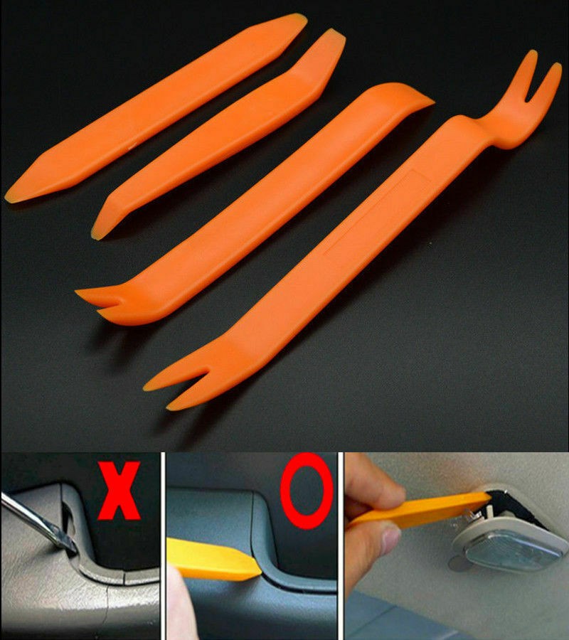 4 psc Pry Bar Set Automotive Dash Panel Plastic Trim Tool Molding Remover - Image 3