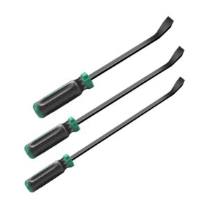 3 PCS Pry Bar Set: Angled Tools with Strike Cap Handle for Automotive Repair