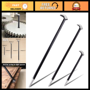 3PCS Heavy Duty Rolling Head Pry Bar Set - 6" 12" 16" Automotive Hand Tools, Car