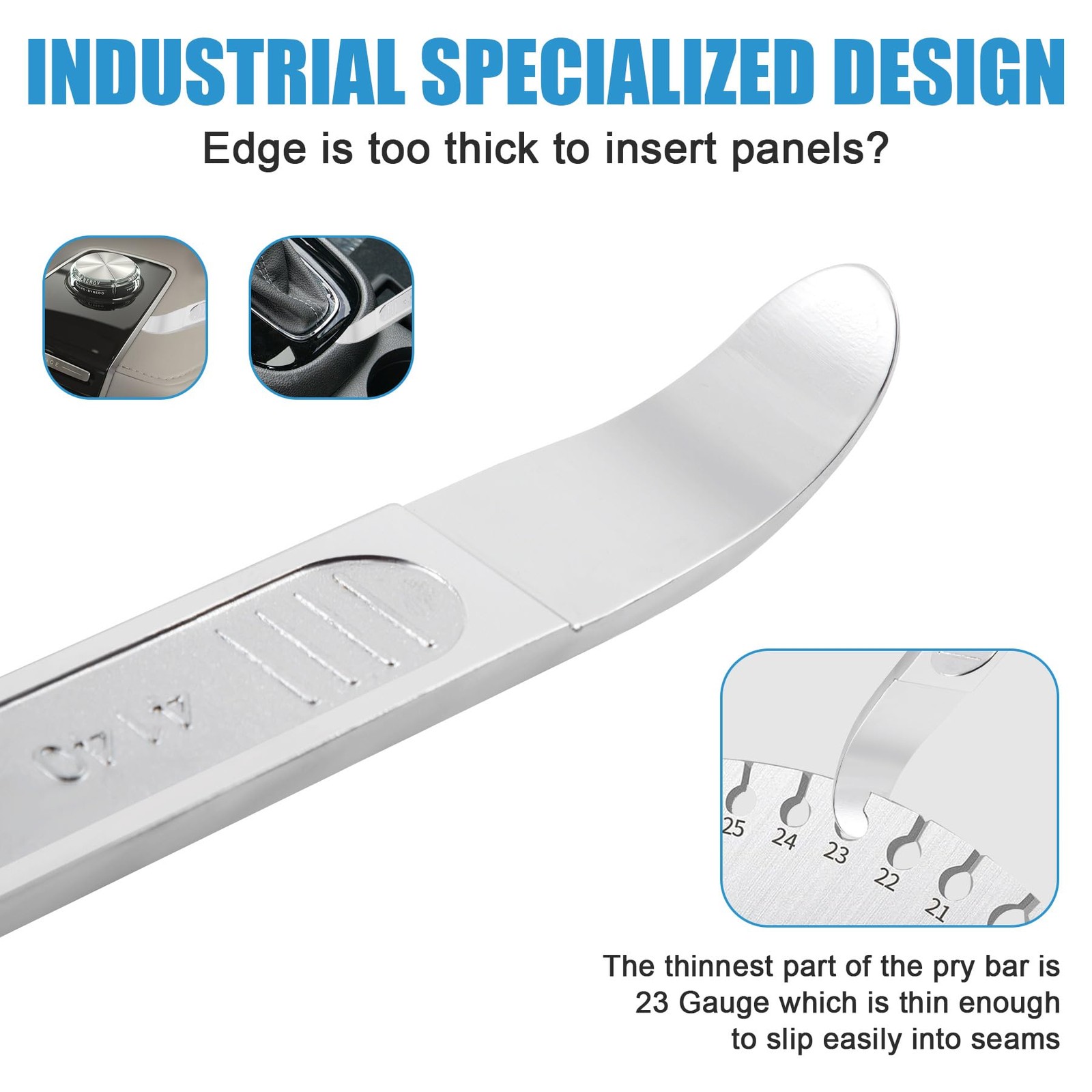 4140 Pry Tool,Pry Bar Trim Removal Tool,Pocket Pry Bar,Automotive Trim Remova... - Image 5