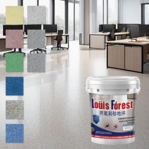 . ._High-Gloss Marble Effect Epoxy Floor Coating, Garage Floor Paint, 500ml GOOD