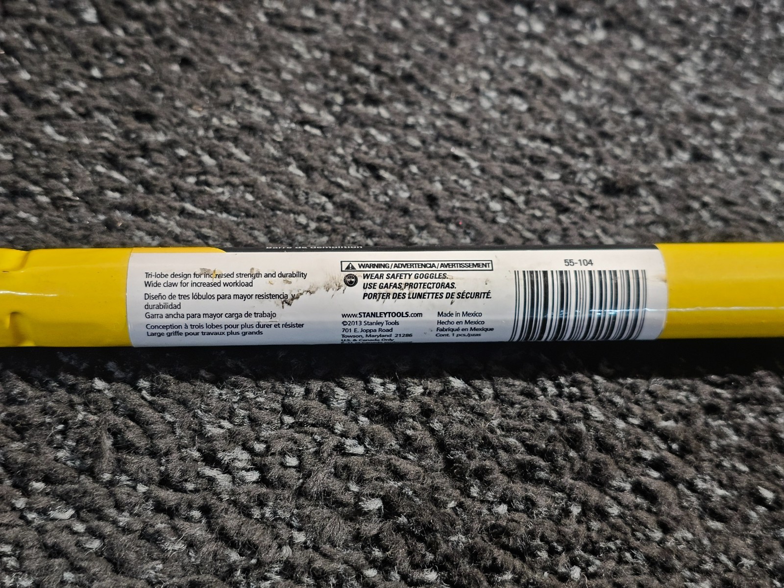 Stanley 55-104 FatMax Wrecking Bar 36inch Long Steel Powder-Coated finish Yellow - Image 4