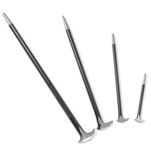 Rolling Head Lady Foot Pry Bar Set Snap On Heel Steel Wrecking Hand Tool Tools