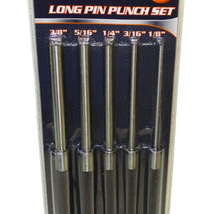 PIN PUNCH SET – 8” long punches – heavy knurled handles – automotive hand tools