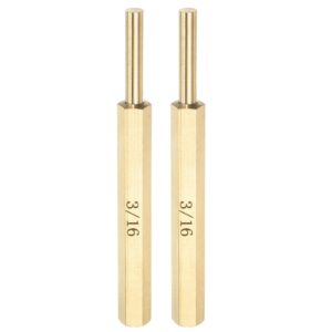 2pcs Brass Pin Punch 3/16" Non-marring Drive Punch for Watch Repair Automotive