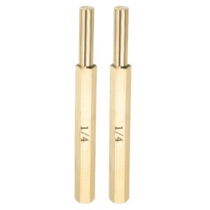 2pcs Brass Pin Punch 1/4" Non-marring Drive Punch for Watch Repair Automotive