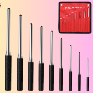 9pcs Steel Pin Punch Set (1/16"-5/16") for Automotive & Watch Repair