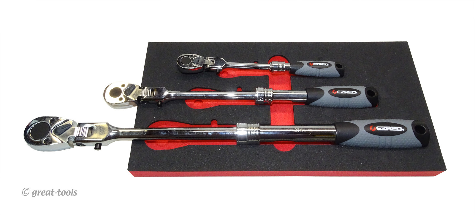 LOCKING FLEX HEAD RATCHET SET – extendable ratchets – automotive hand tools - Image 3