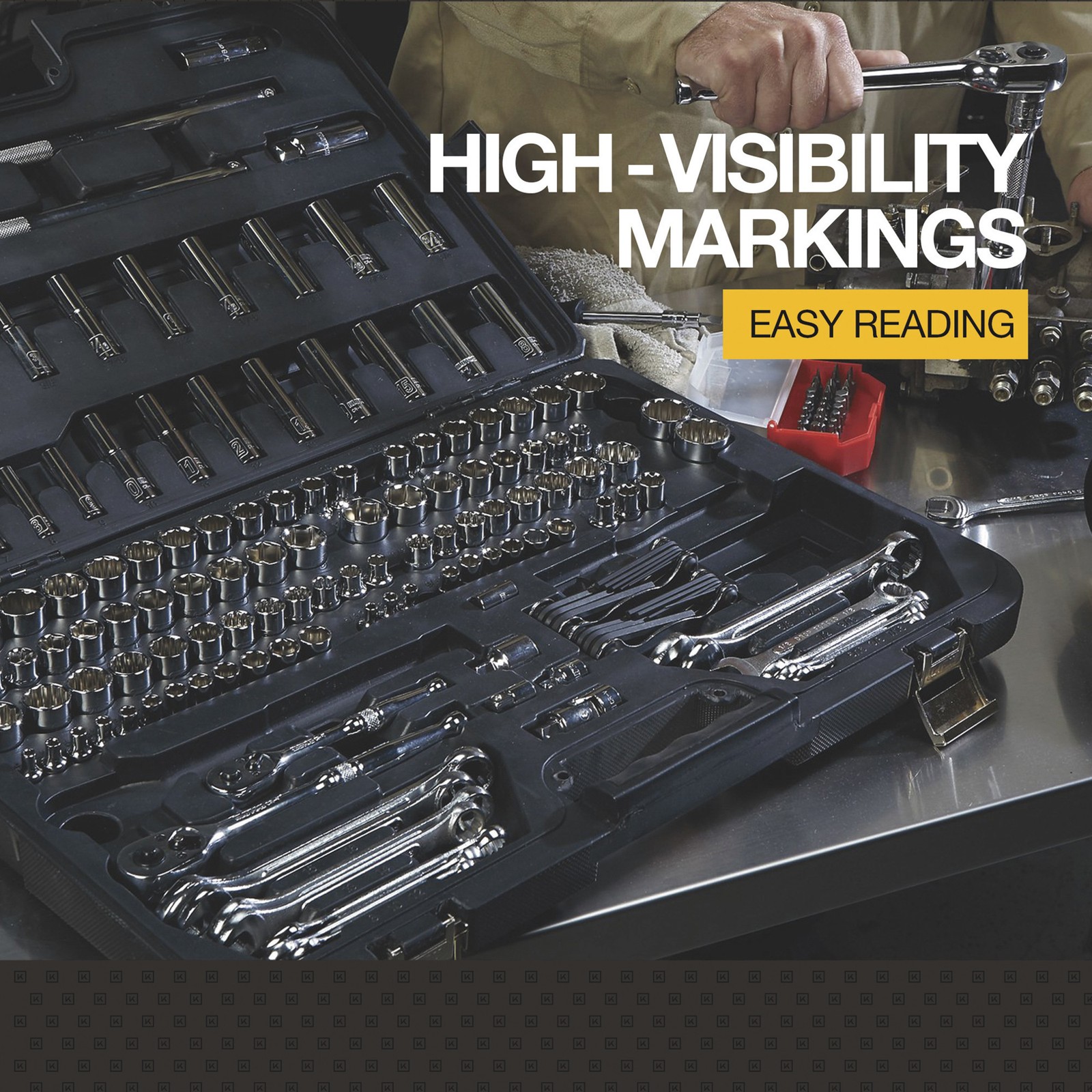 Klutch SAE/Metric Mechanic's Socket Set, 189-Pc., 1/4in., 3/8in. and 1/2in. - Image 4