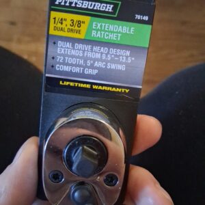 PITTSBURGH 1/4 in. and 3/8 in. Dual-Drive Extendable Ratchet