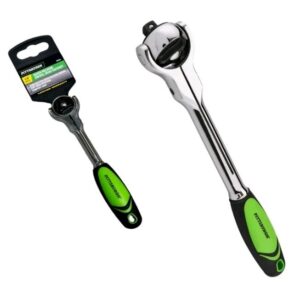 Two Pittsburgh Pro Drive Quick Release Swivel Head Ratchet , 3/8" ,1/4"