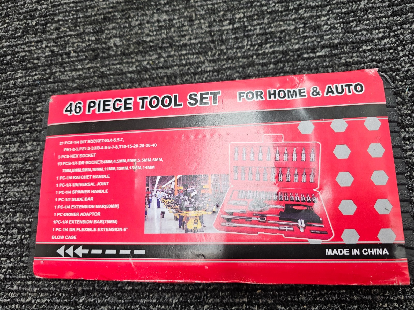 46 Pieces Socket Wrench Ratchet Mechanic Tool for Automotive & Household - Image 4