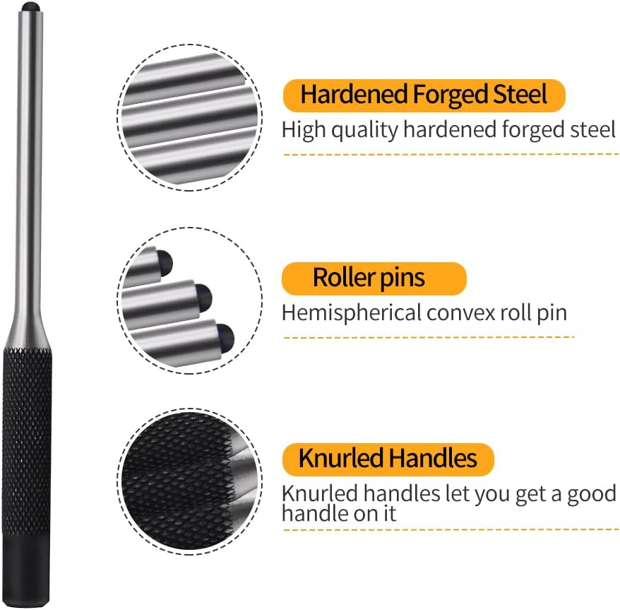 9Pcs Pin Punch Set 1/16 - 5/16 with Storage Pouch for Automotive, Jewelry & Craf - Image 3