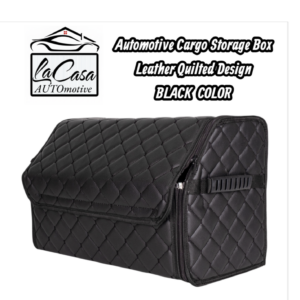 Automotive Cargo(BLACK COLOR) Storage Box – Leather Quilted Design