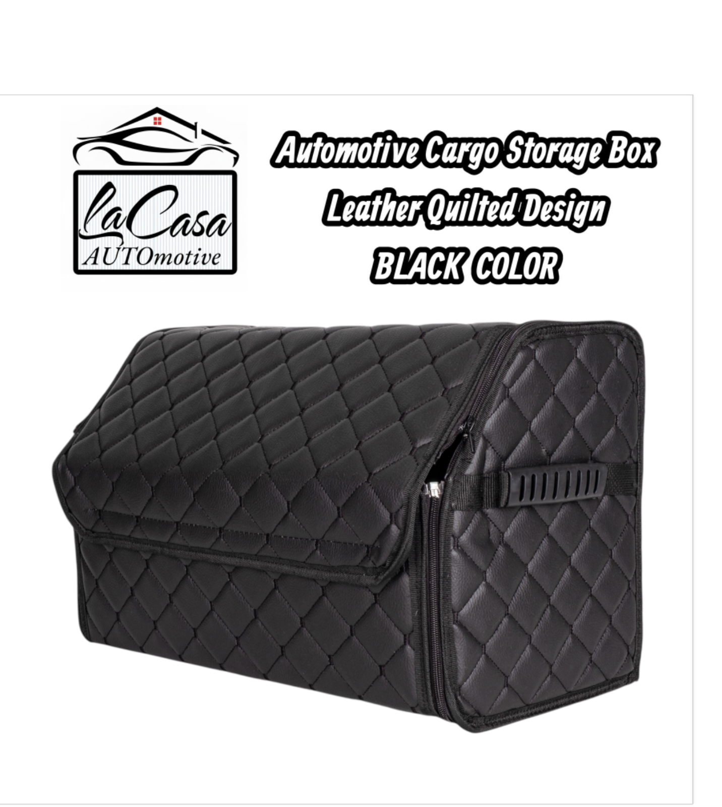 Automotive Cargo(BLACK COLOR) Storage Box – Leather Quilted Design