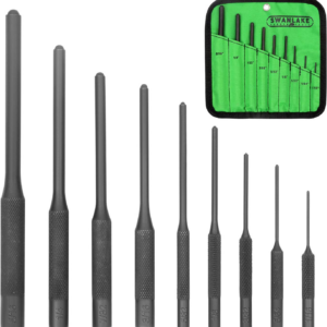 9-Pieces Roll Pin Punch Set, Removing Repair Tool with Holder for Automotive, Wa