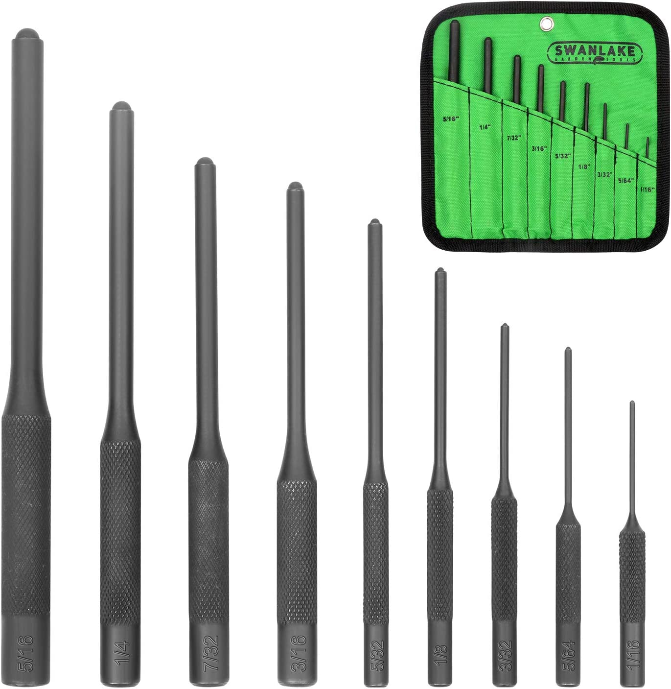 9-Pieces Roll Pin Punch Set, Removing Repair Tool with Holder for Automotive, Wa