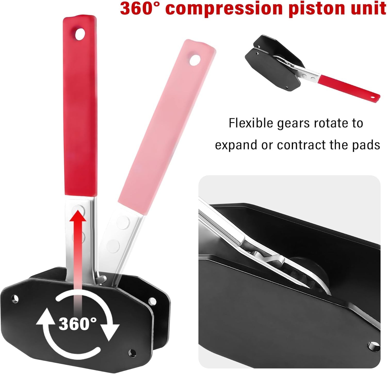 Brake Caliper Compression Tool Ratcheting 360° Red - Image 4