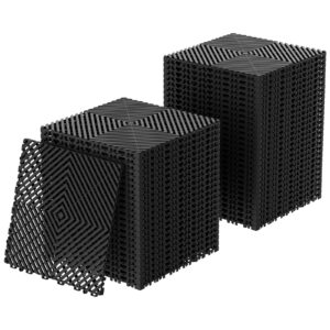 NAIZEA Garage Floor Tiles Interlocking Mat 24/36/50SqFt Modular PP Drainage Mat