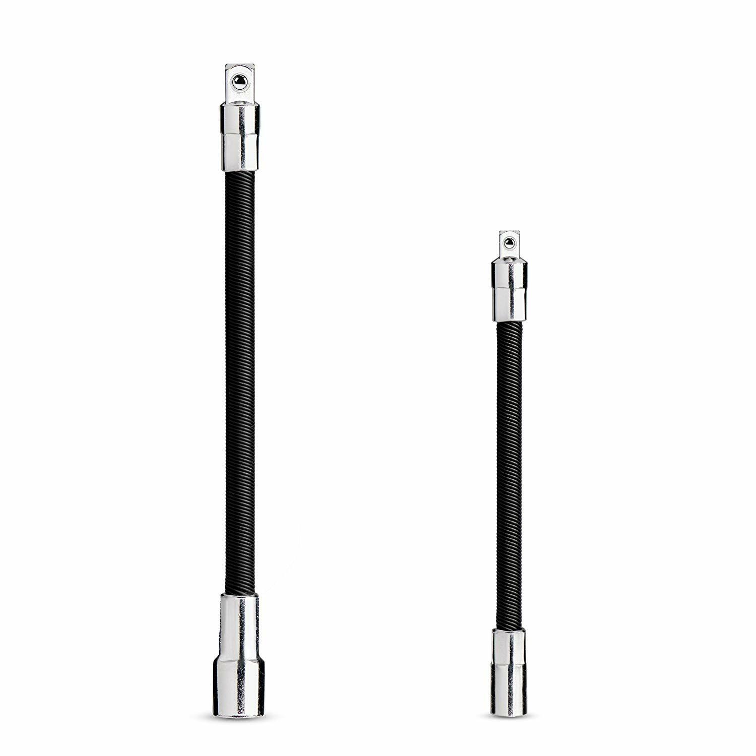 2pc Flexible Socket Extension 10" Long 1/4" & 12" Long 3/8" - Image 3