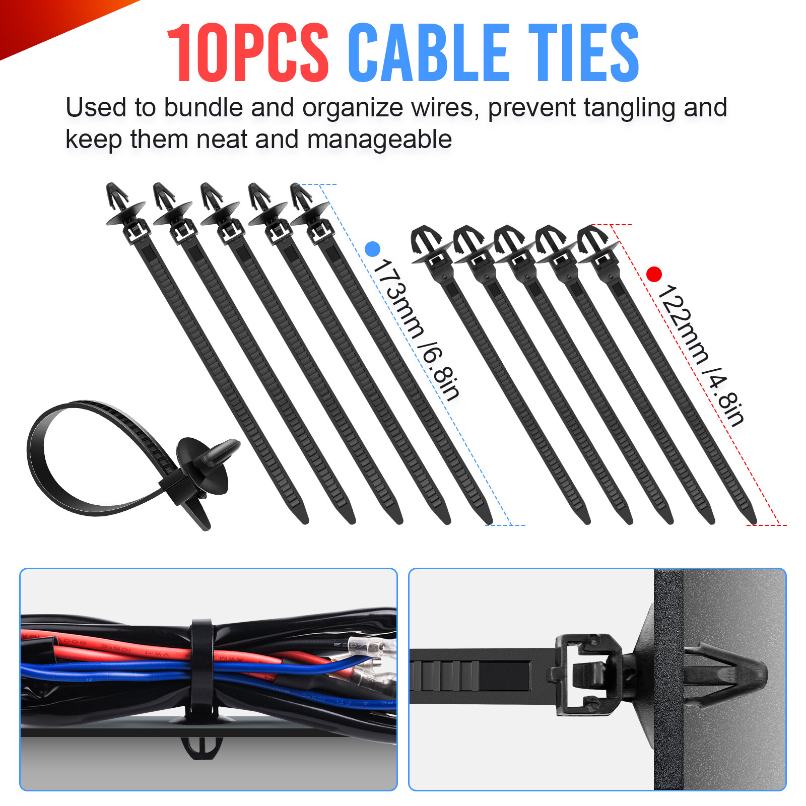 925Pcs Auto Car Bumper Retainer Clips Push Pin Rivet Screw Kit Fastener Remover - Image 4