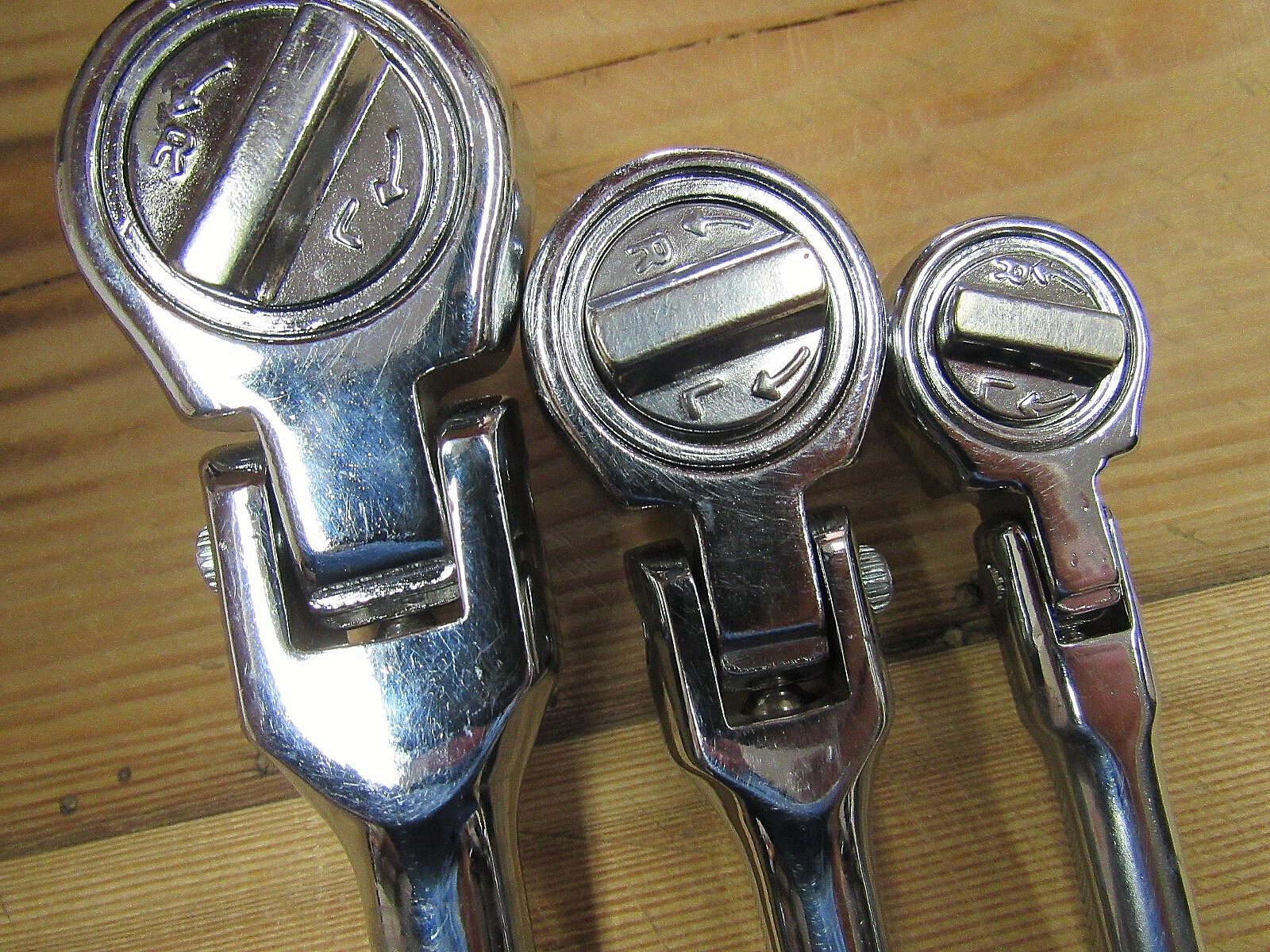 New 3 Stubby 90 Flex Head Ratchet Wrench for Sockets Slim Short Chrome Steel - Image 5