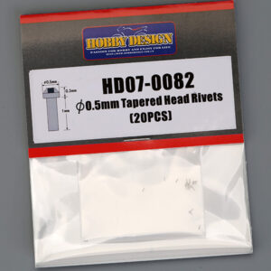 Hobby Design 0.5mm Tapered Head Rivets (20pcs) for 1/24 models