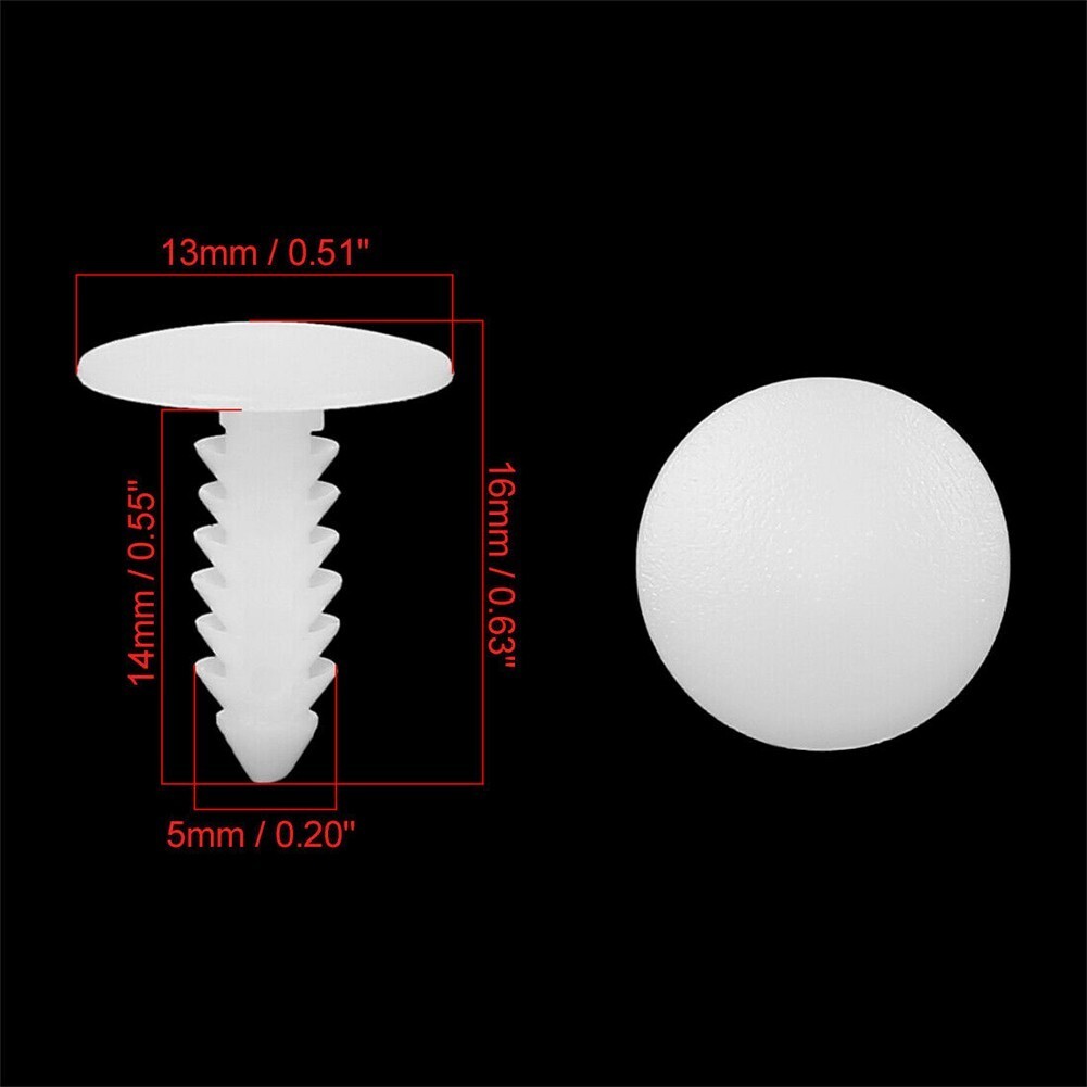 60pcs Car Plastic Rivets Fasteners Door Trim Panel Clips White For Automotive - Image 4