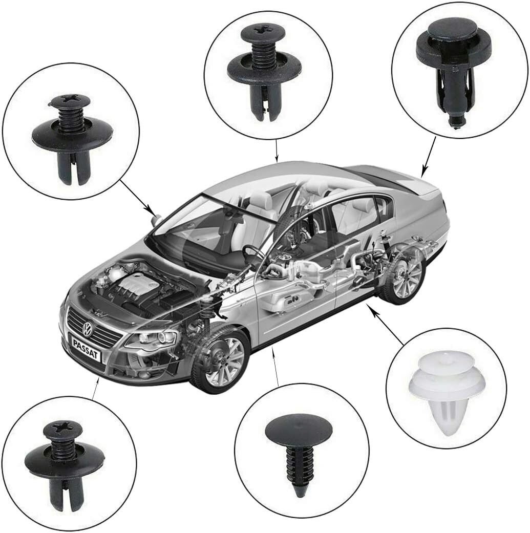 100PCS Retainer Clips Body Bumper Rivet Retainer Trim Molding Push Pin Clips kit - Image 3