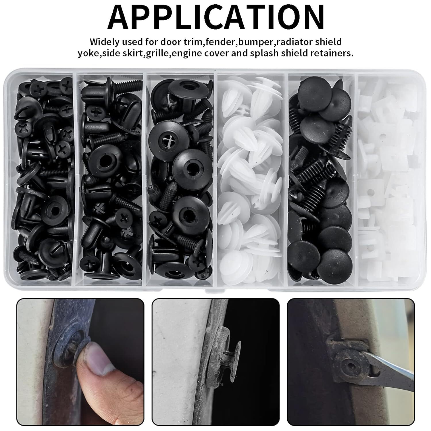 100PCS Retainer Clips Body Bumper Rivet Retainer Trim Molding Push Pin Clips kit - Image 5