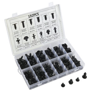 Stark USA 192PCS Retainer Clips Fasteners Push Trim Clips Pin Rivet Bumper Car