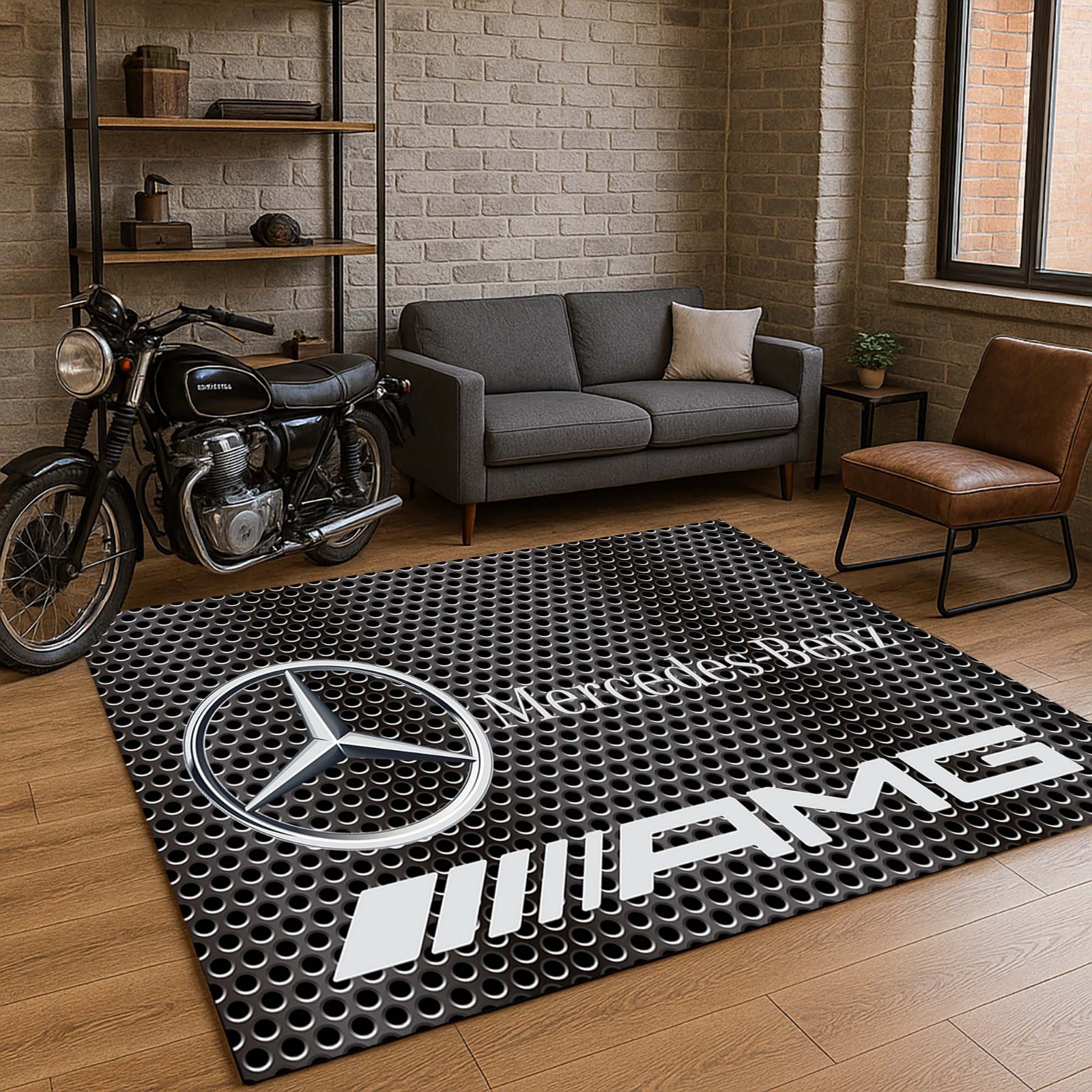 Mercedes Benz, AMG, Car Rug, Garage Floor Rug, Automotive Rug, My Stylish Rug