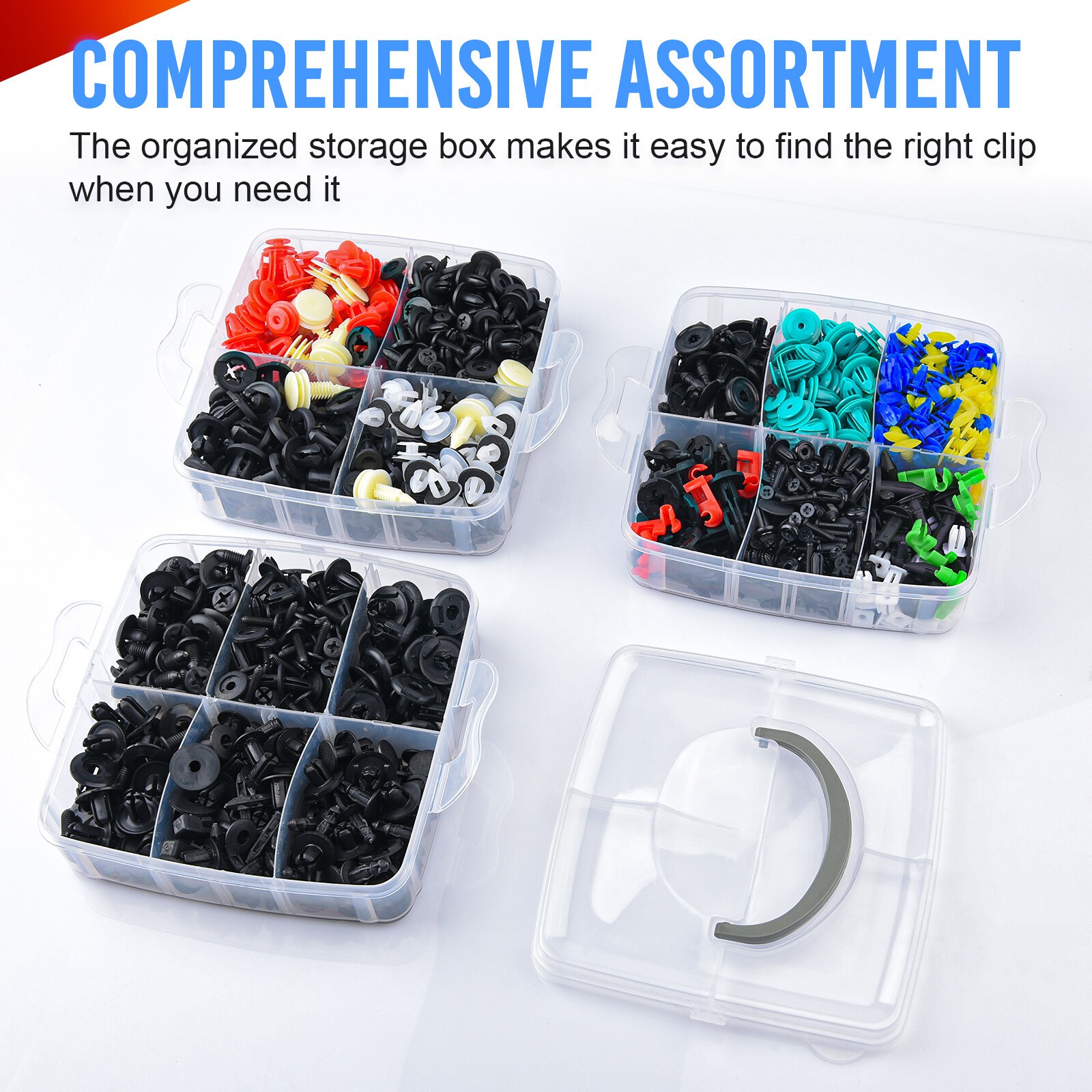925Pcs Auto Car Bumper Retainer Clips Push Pin Rivet Screw Kit Fastener Remover - Image 5