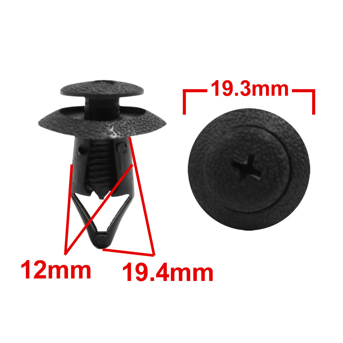 40pcs 12mm Hole Dia Automotive Plastic Rivets Door Trim Bumper Clips Fastener - Image 2