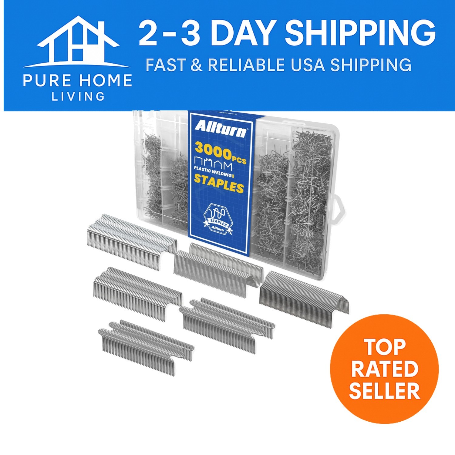 Comprehensive 3000-Piece Staple Assortment for Automotive and Plastic Repair