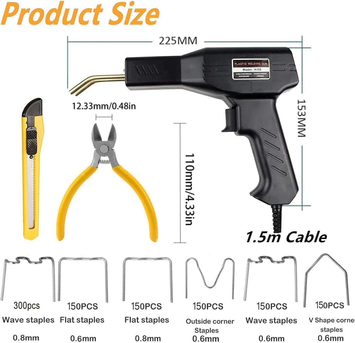 Automotive Hot Staple Plastic Welder Kit - 6 Staple Types for Effective Repairs - Image 4