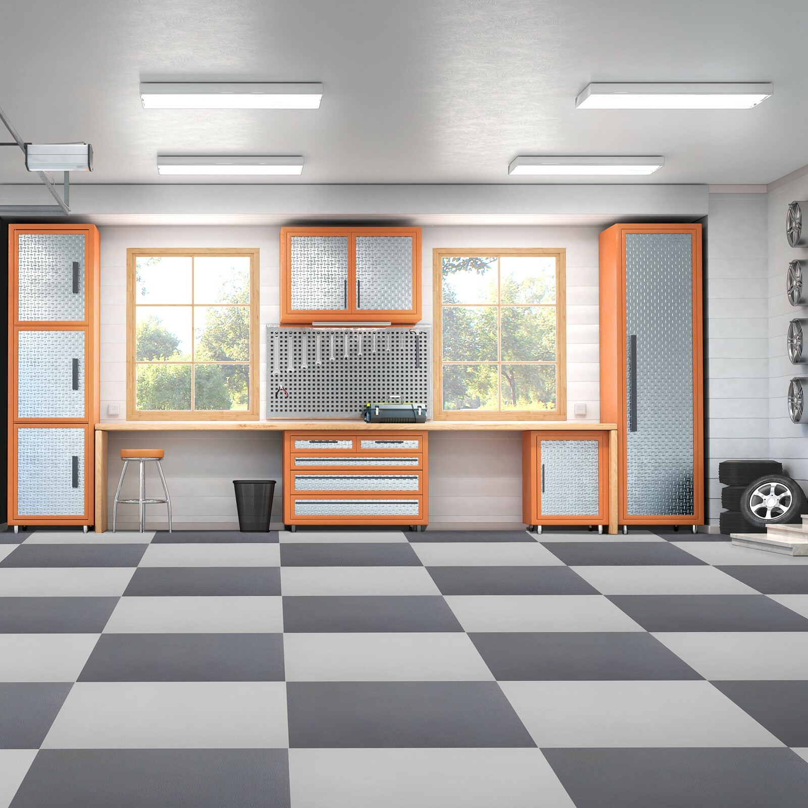 FlooringInc Nitro Flex Garage Tiles 20.5" x 20.5", Bulk Packs, Garage Flooring - Image 2