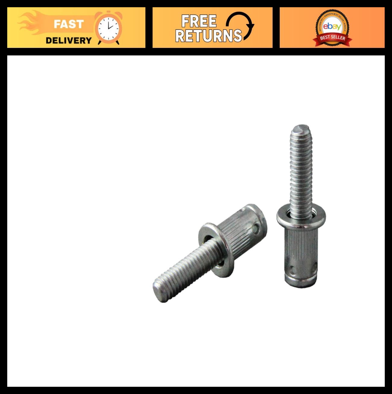 50pc M6 6mm Steel Rivet Studs - Durable Fasteners for Automotive & DIY Projects
