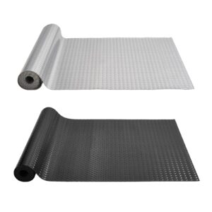 Uimoso Garage Floor Mat Diamond Plate PVC Vinyl Flooring Rolls Trailer Non-Slip