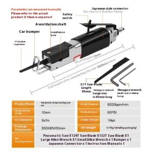 Pneumatic Reciprocating Saw Heavy-Duty Air-Powered Saw Automotive Sheet Metal