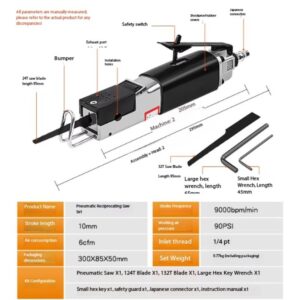 Pneumatic Reciprocating Saw Heavy-Duty Air-Powered Bumper Cutting Machine