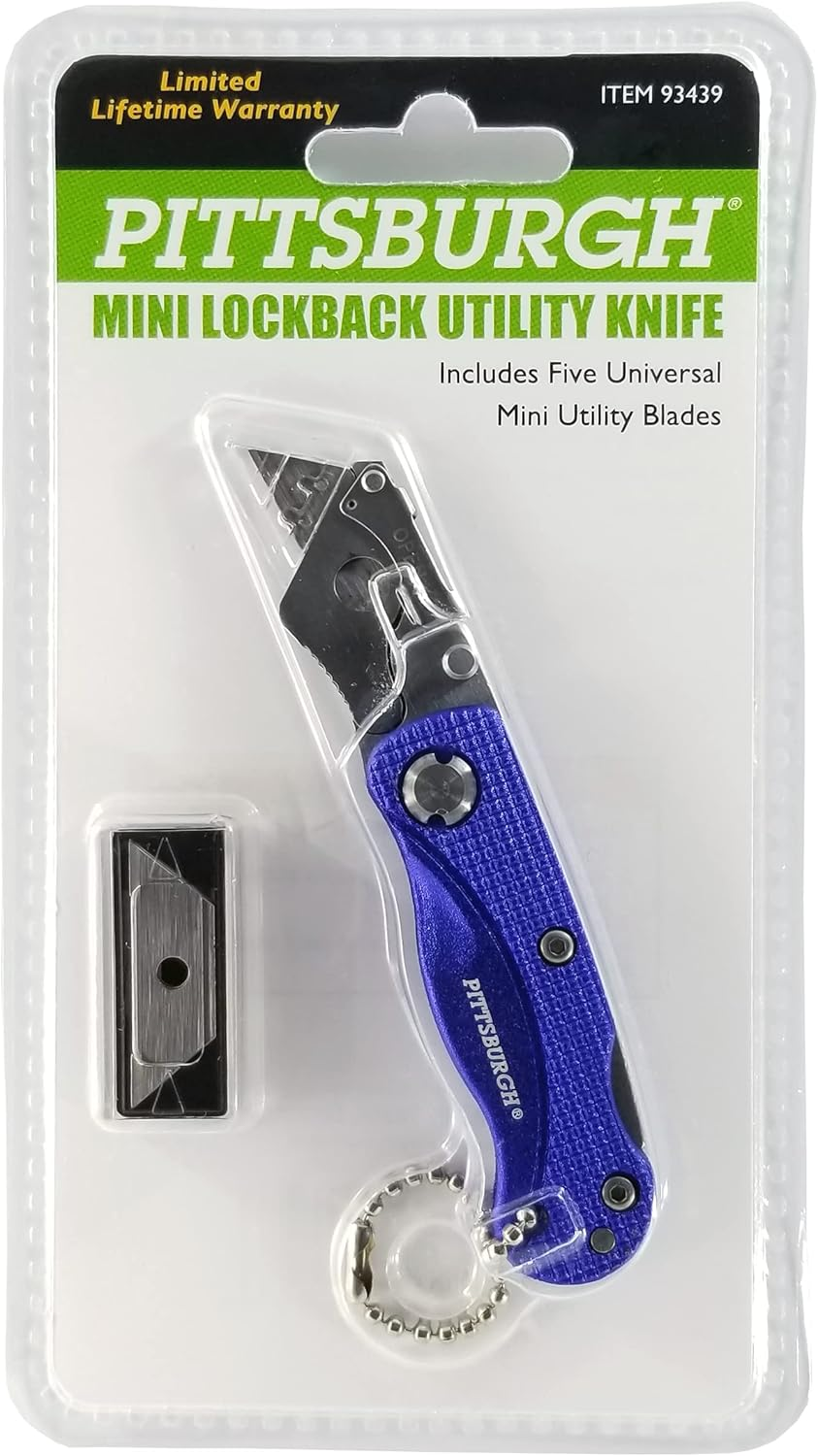 Premium Automotive Mini Lock-Back Folding Quick Change Utility Knife with 5 Rep - Image 4